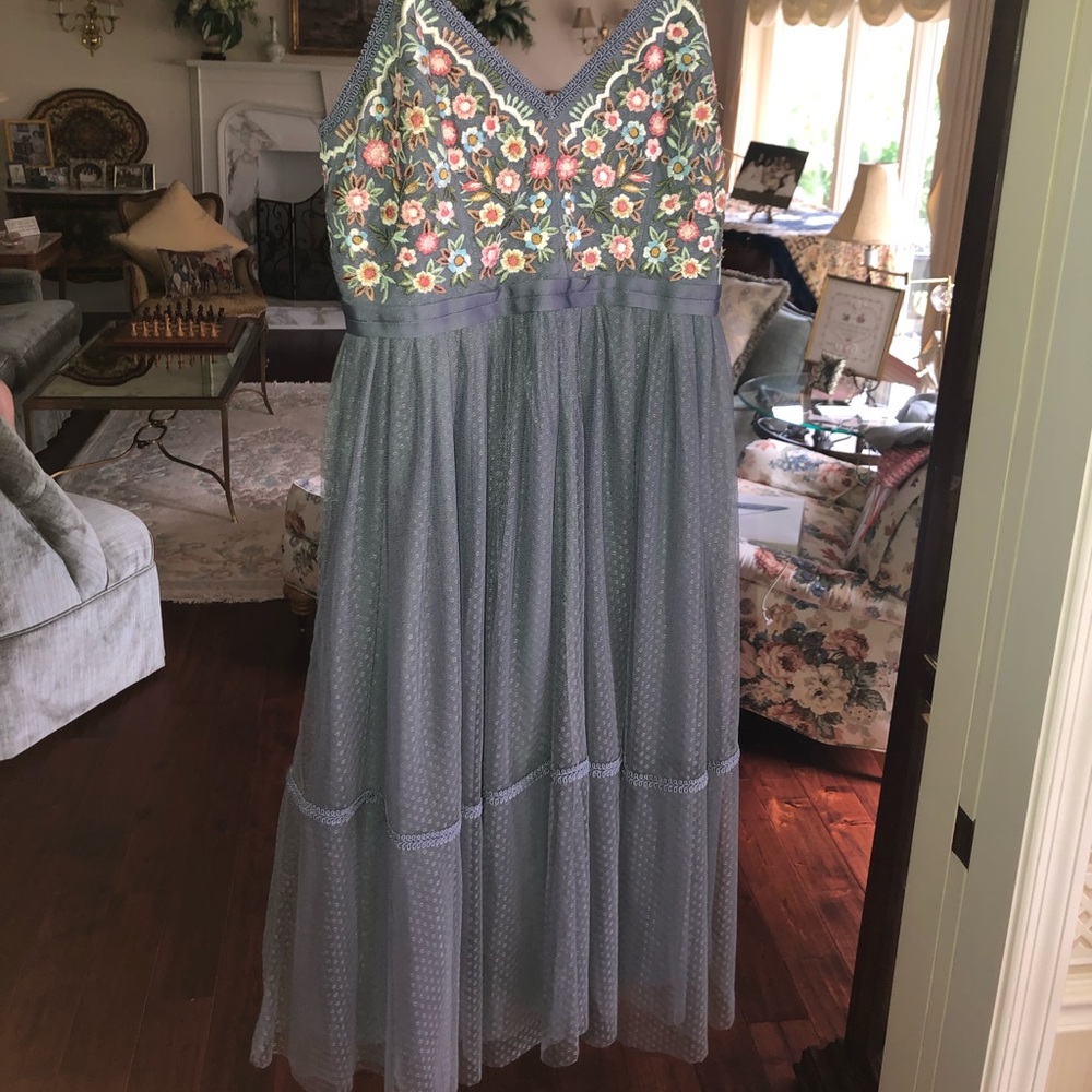 Needle & thread whimsical bodice embroidered dress